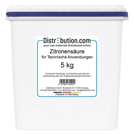 Zitronensäure Pulver für technische Anwendungen 5 kg Entkalker, Reiniger, reine Citronensäure  
